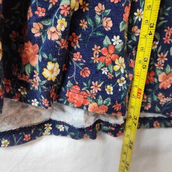 Old Navy LS Knit Swing Dress Navy Floral Size XL – Rayon Blend - Picture 5 of 8